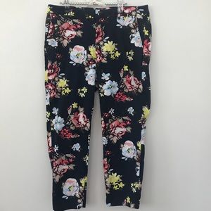 Old Navy Harper Mid Rise Floral Ankle Pants